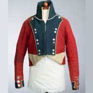 Buy New 1814 Army Soldier Uniform Red With Green Lapel Wool Men Jacket - Hussar Jackets