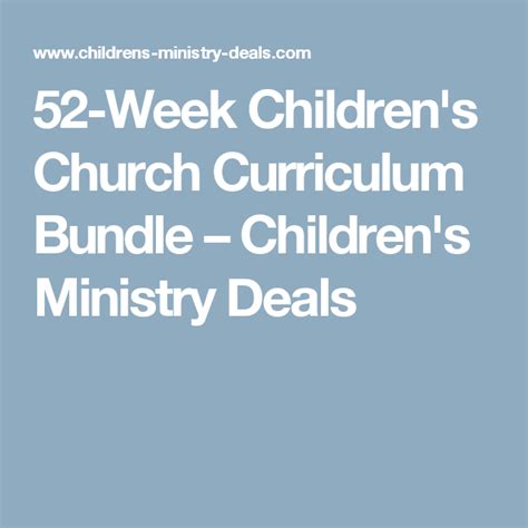 52-Week Children's Church Curriculum Bundle – Children's Ministry Deals | Church curriculum ...