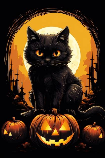 Premium Photo | Black cat halloween background