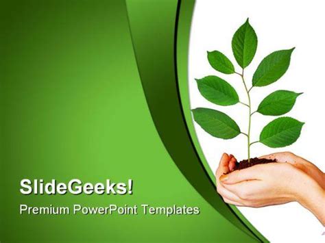 Green Plant In Hands Nature PowerPoint Templates And PowerPoint ...