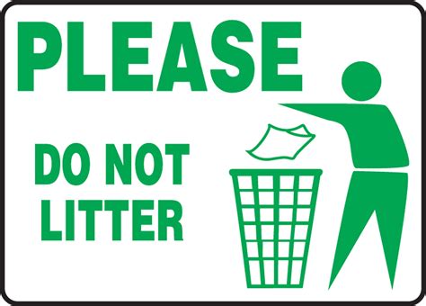 Please Do Not Litter Sign MHSK966VP