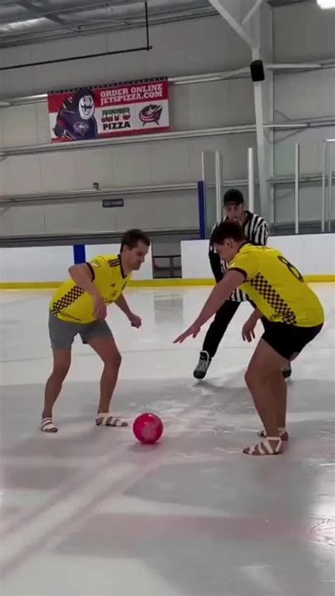 The way soccer should be played - with a bowling ball. On ice. : r/ThatsInsane