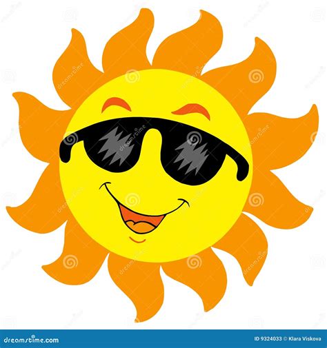 Cartoon Sun with Sunglasses Stock Vector - Illustration of drawing ...