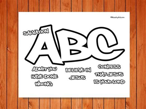 Salvation ABC Printable Coloring Page • MinistryArk | Abc printables, Bible lessons for kids ...