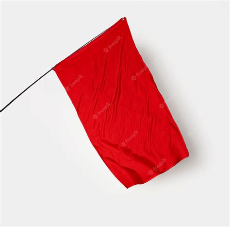 Premium Photo | Red flag waving