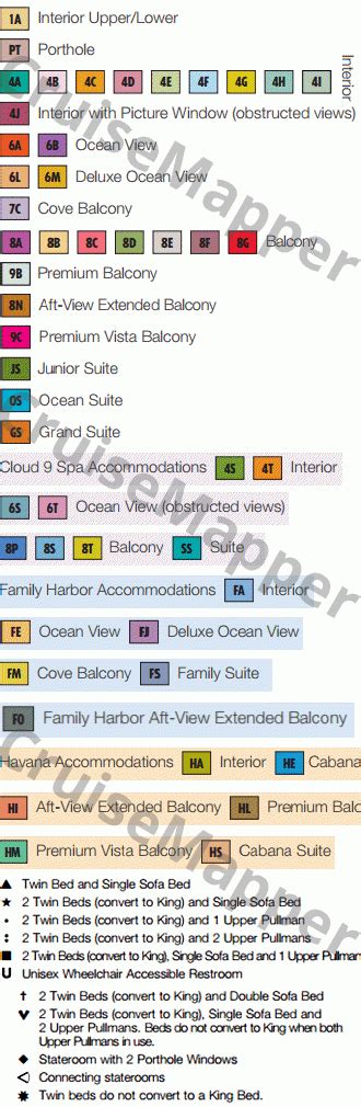 Carnival Vista deck 6 plan | CruiseMapper