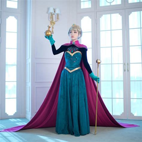 Disney Frozen Elsa Coronation Cosplay Costume Dress For Adults ...