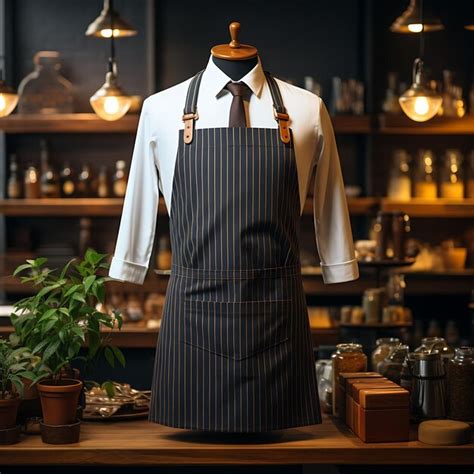 Premium AI Image | A Chef Apron With a Classic Pinstripe Pat Chef ...