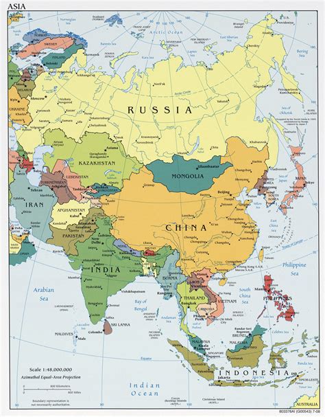 Maps of Asia and Asia countries | Political maps, Administrative and Road maps, Physical and ...