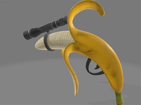 Banana-Gun-with-Scope 3D model | CGTrader