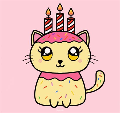 Cartoon Happy Birthday Cat Siamese Dancing GIF | GIFDB.com