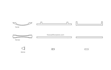 Modern Kitchen Cabinets Handles, AutoCAD Block - Free Cad Floor Plans