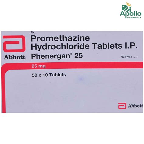 PHENERGAN 25MG TABLET | Uses, Side Effects, Price | Apollo Pharmacy