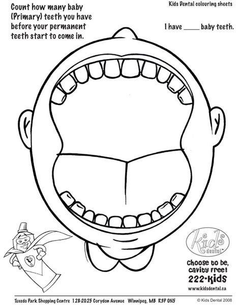 Dentist Worksheets for Kindergarten Dental Coloring Pages Activities ...