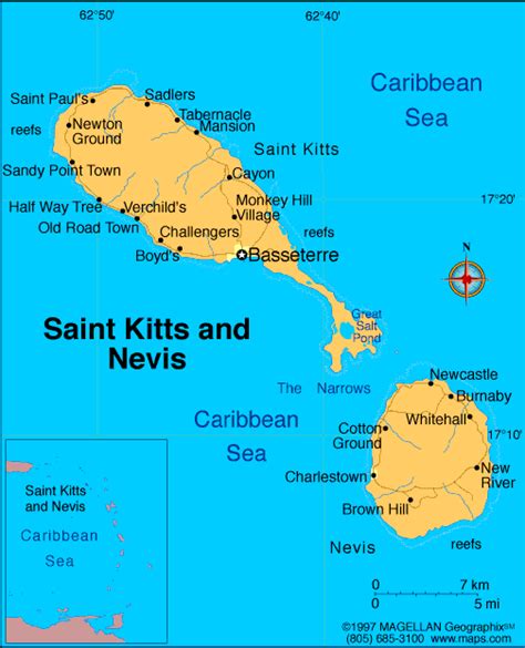 St Kitts Map Location