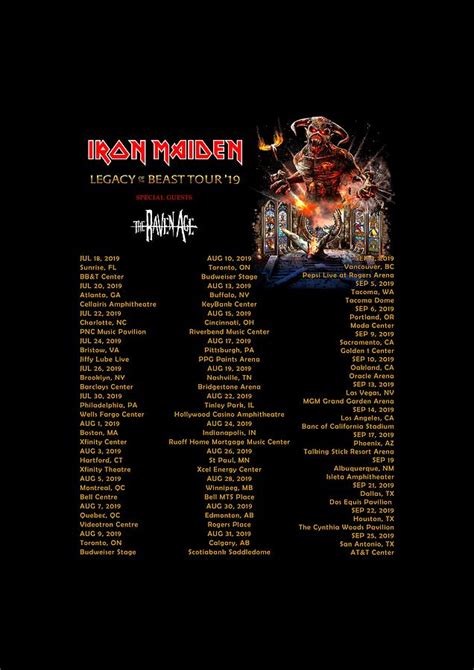 Legacy Of The Beast Tour Dates 2019 By Iron Maiden Digital Art by Habib ...