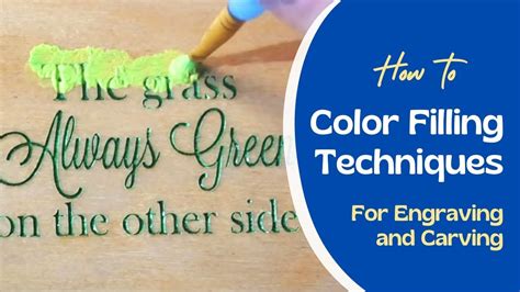 Color Filling Techniques on Wood for Laser Engraving, CNC and Carving #colorfill - YouTube