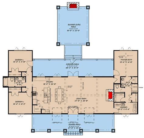 Plan 70665MK: One-Level Mountain House Plan with Open-Concept Living Space - 2050 Sq Ft | One ...