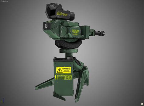 sentry turret 3d model