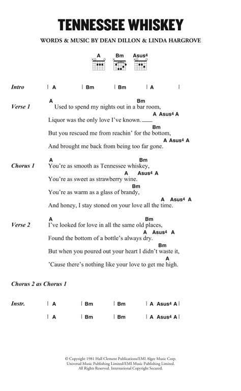 Tennessee Whiskey by Chris Stapleton - Guitar Chords/Lyrics - Guitar Instructor