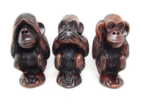 Buy 3 Wise Monkeys Statues- See No Evil - Hear No Evil - Say No Evil ...