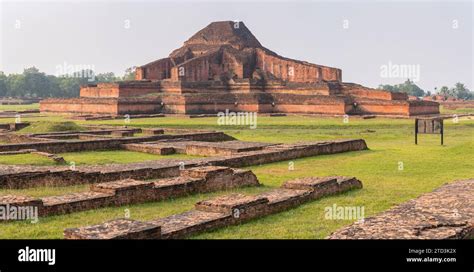 Landscape view ancient Somapura Mahavihara aka Paharpur buddhist monastery, a UNESCO World ...