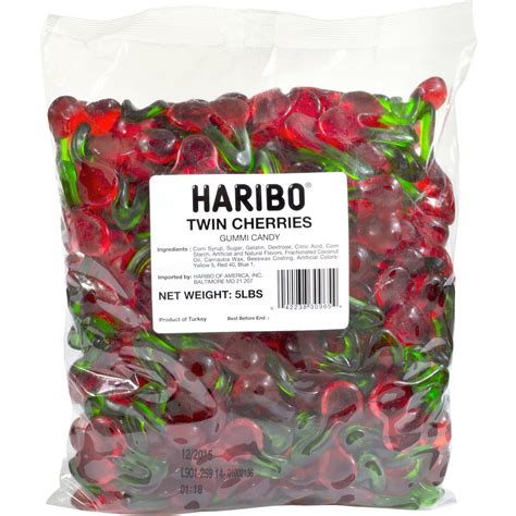 Haribo, Twin Cherries Gummi Candy, 5 Lbs - Walmart.com