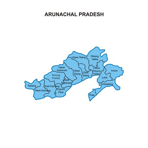 Arunachal Pradesh Map 2020