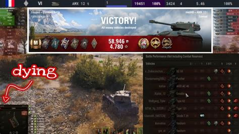 AMX 12 t 3,4k damage. 1,3k assist. Steppes map, WOT replay. - YouTube