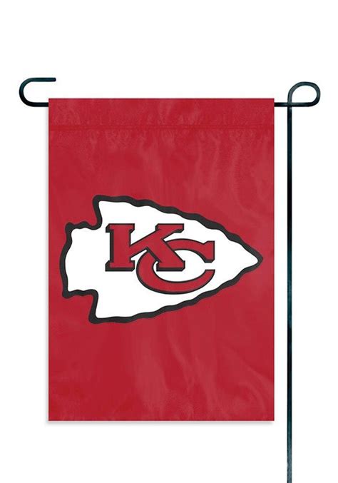 Kansas City (KC) Chiefs Red Arrowhead Logo Garden Flag http://www ...