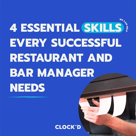 4 Essential Skills Every Successful Restaurant and Bar Manager Needs