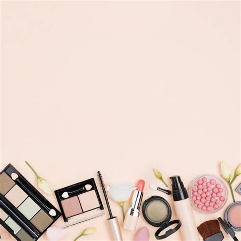 Free Photo | Flat lay assortment of cosmetics with copy space