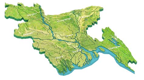 Bangladesh 3d Map 3D - TurboSquid 1919500