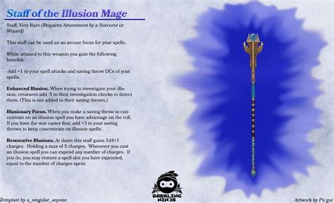 Staff if the Illusion Mage (The Perfect Item for all those Illusionist out there) : r/DnDHomebrew