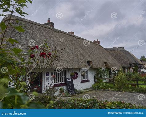 Traditional and Historic Adare Cottages with Thatched Roof Editorial Stock Photo - Image of ...