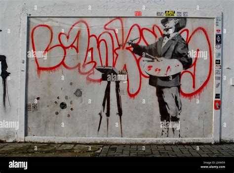 BANKSY STREET ART ON PORTOBELLO ROAD Stock Photo - Alamy