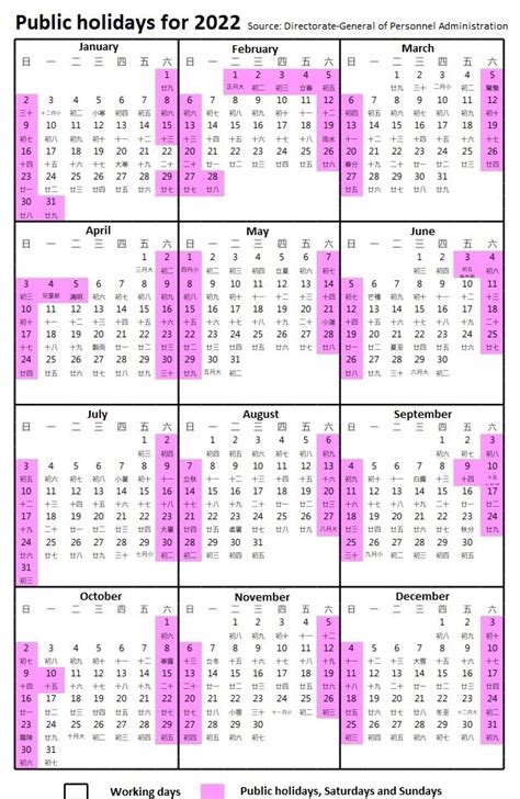 Taiwan Public Holidays For 2022 Announced - Public Holidays News