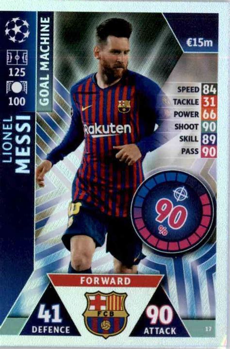 Buy Trading Cards Lionel Messi Goal Machine Topps Champions League 2018/19