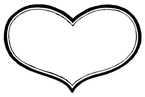 White Heart Outline - ClipArt Best