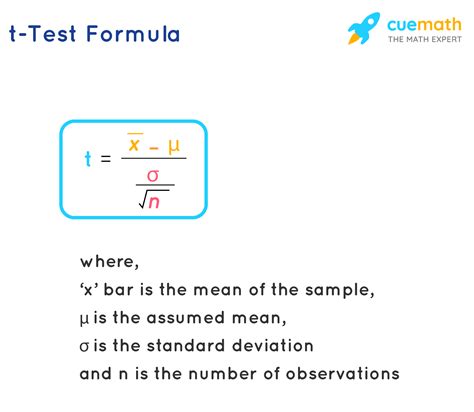 t-test formula - Derivation, Examples