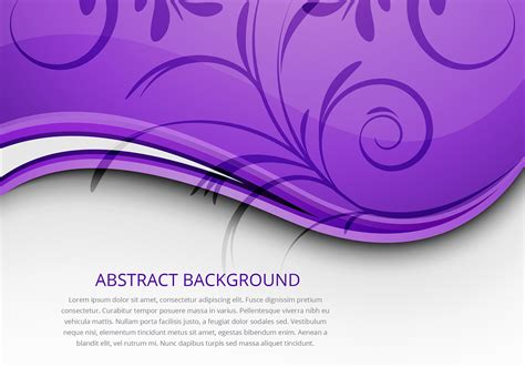 Abstract Purple Wave with Floral Elements 94496 Vector Art at Vecteezy