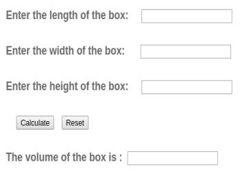 Volume of a Box Calculator