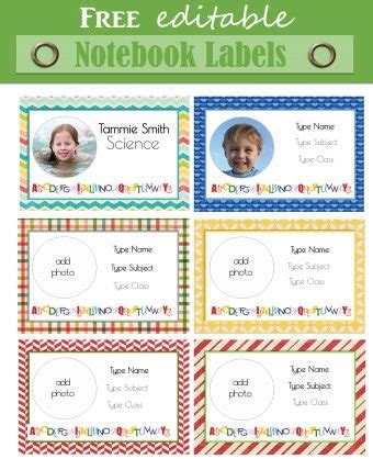 FREE personalized name labels for school | Print at home