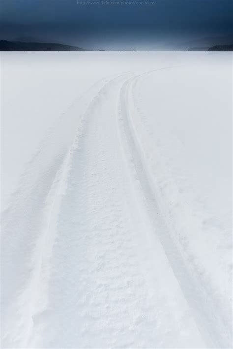 Snow Path Leading to an Empty Field