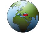 Globe with borders vector clip art | Free SVG