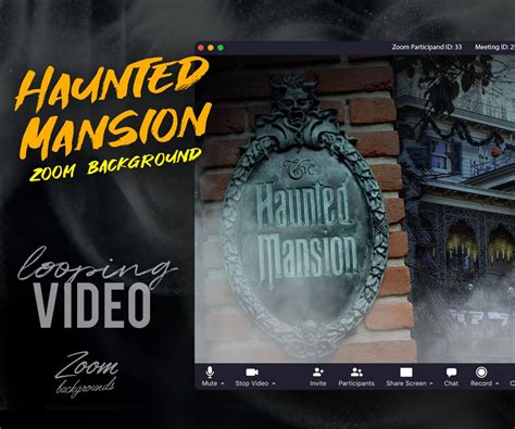 Haunted Mansion animated Zoom background | Etsy