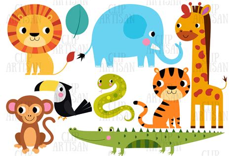 Zoo Animals Clipart Border