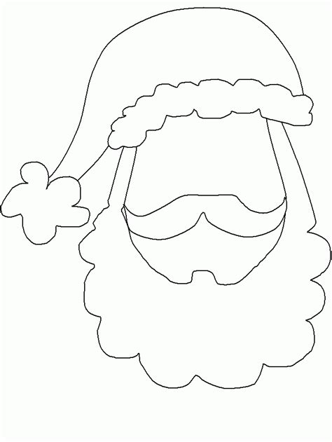 Santa Claus Face With No Beard Coloring Page - Coloring Home