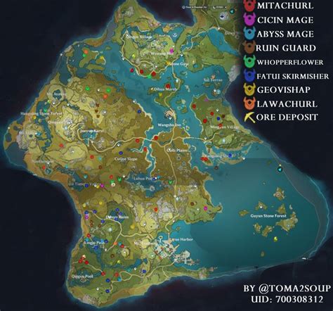 I made a High Res Liyue map with detailed Boss locations - Genshin_Impact | Impact, Map ...