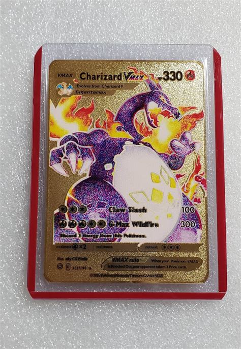 Pokemon Cards Rainbow Charizard Vmax